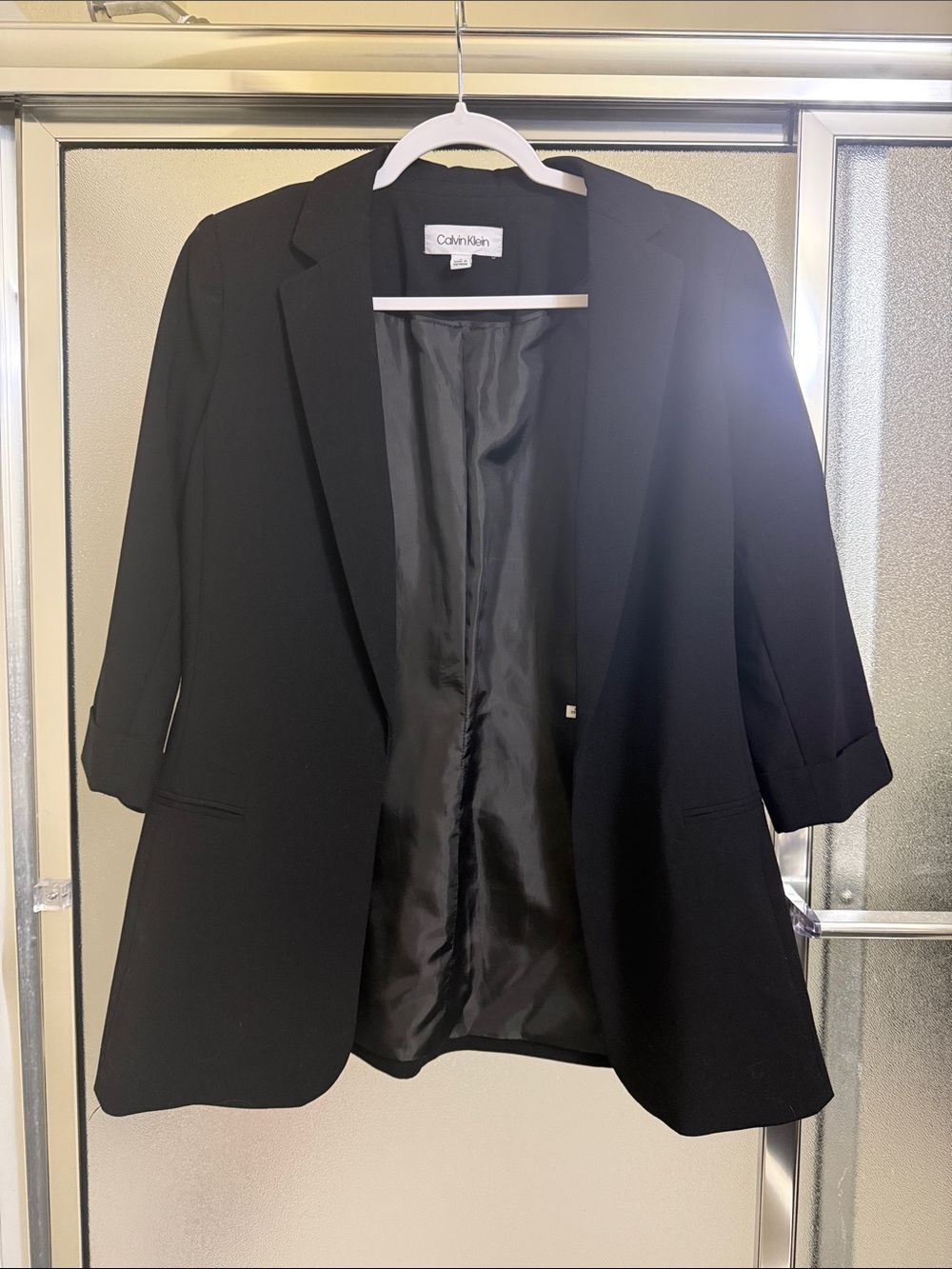 Calvin Klein Black Open-Front Women's Blazer